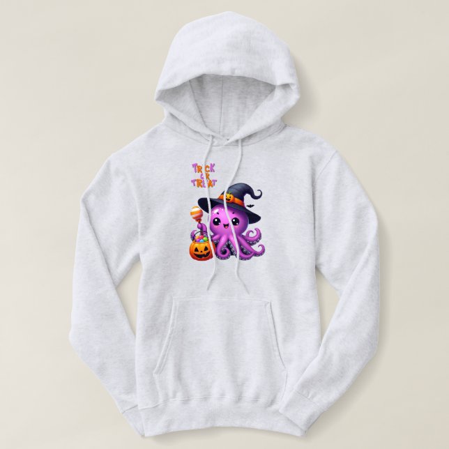 Sudadera Halloween de pulpo truco o truco (Diseño del anverso)