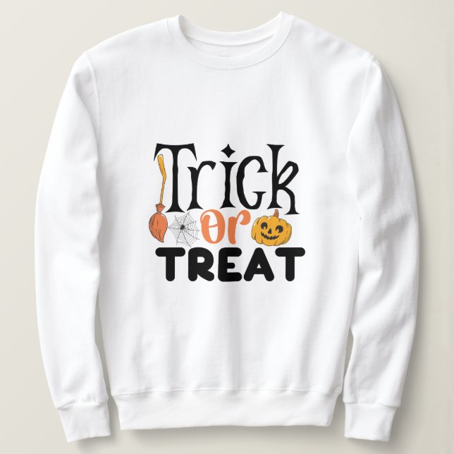 Sudadera Halloween De Trick O Trek (Anverso del diseño)