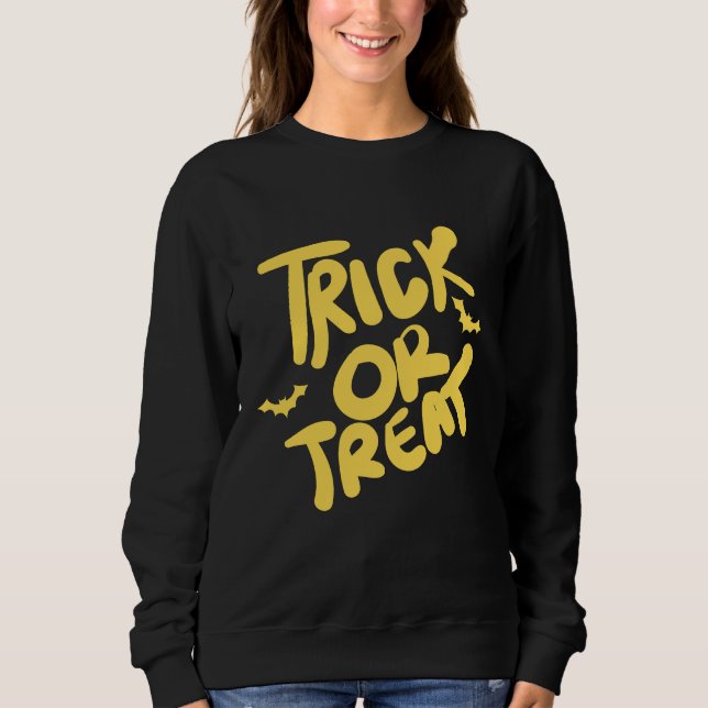 Sudadera Halloween de truco o truco (Anverso)