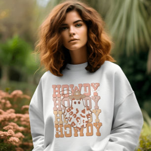 Sudadera Halloween del fantasma Howdy Cowboy del país occid