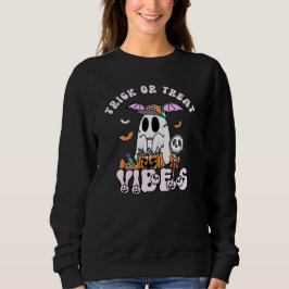 Sudadera Halloween del fantasma retro de vibraciones de tru