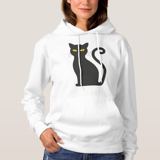 Sudadera Halloween del gato negro (Anverso)