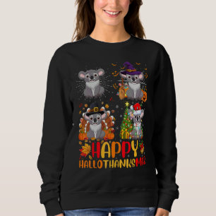 Sudadera Halloween Día de Acción de Gracias Navidad Koala H