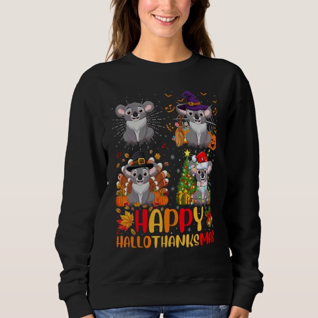 Sudadera Halloween Día de Acción de Gracias Navidad Koala H (Anverso)