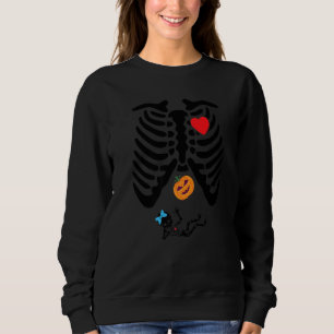 Sudadera Halloween divertido esqueleto de gestación x ray c
