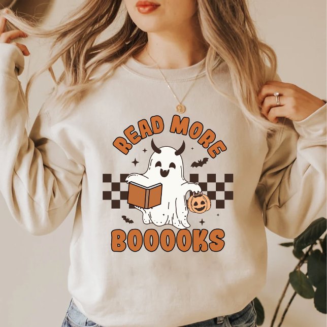 Sudadera Halloween Doodles Ghost Books Amantes (Halloween Doodles Ghost Books Lovers Sweatshirt)