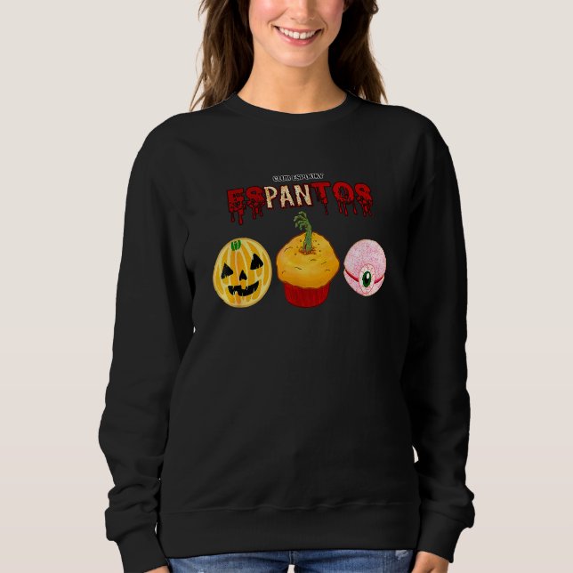 Sudadera Halloween Espantos Latinx Pan Dulce Concha Mexican (Anverso)