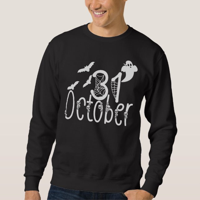 Sudadera Halloween espeluznante 31 octubre (Anverso)
