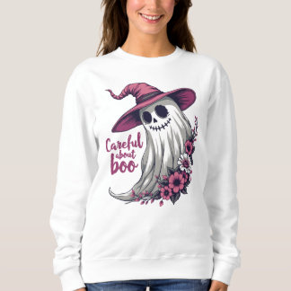 Sudadera Halloween fantasma floral