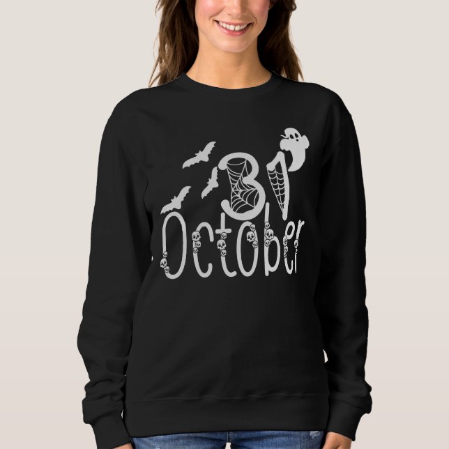 Sudadera Halloween fantasmal 31 de octubre (Anverso)