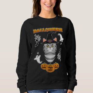 Sudadera Halloween feliz al gato norteamericano de Shorthai