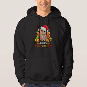 Sudadera Halloween Feliz Hallothanksmas Búho Navidad Gracia