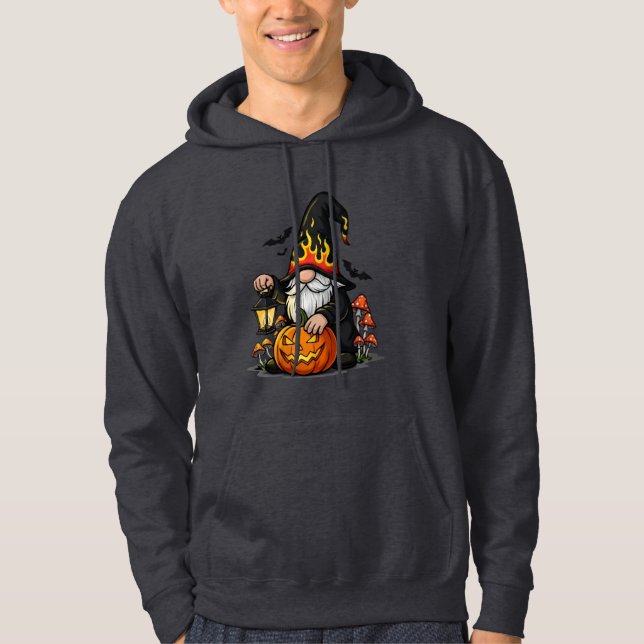 Sudadera Halloween Gnome Adult Pullover Hoodie (Anverso)