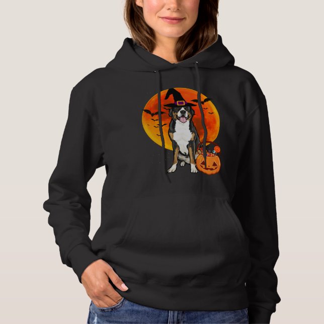 Sudadera Halloween Greater Swiss Mountain Dog Jack O Lanter (Anverso)