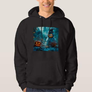 Sudadera Halloween Halloween Furioso de Snowman con calabaz