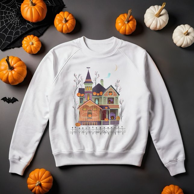 Sudadera Halloween Hauned House White (Subido por el creador)