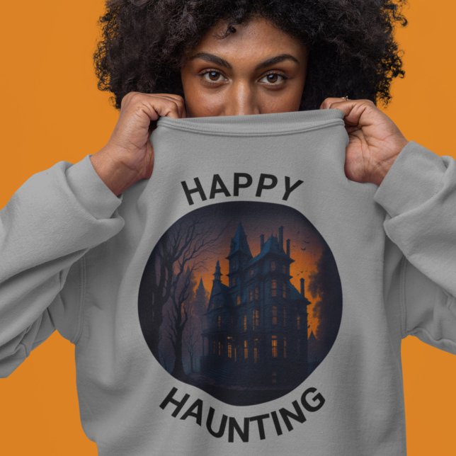 Sudadera Halloween Haunted Mansion Happy Haunting (Subido por el creador)