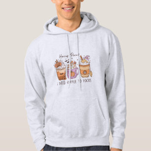 Sudadera Halloween hocus pocus necesito café para concentra