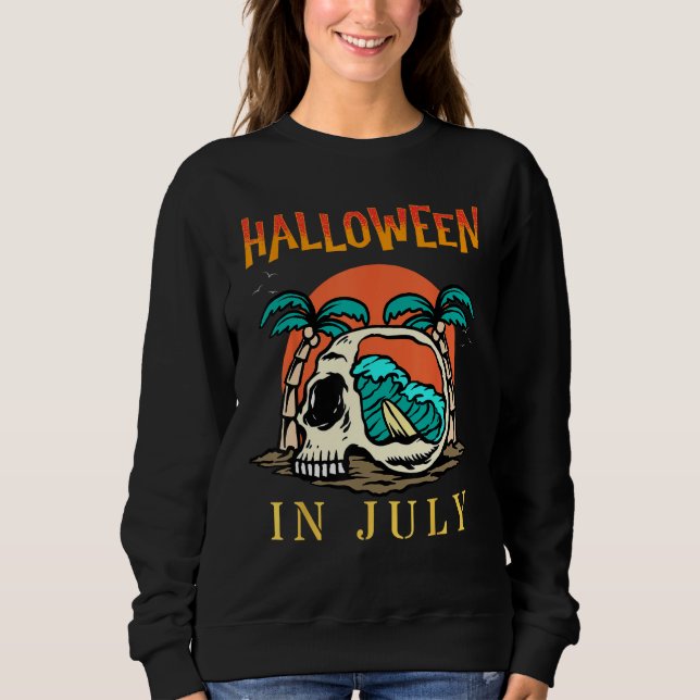 Sudadera Halloween in July  Summer Vacation Beach Family Tr (Anverso)