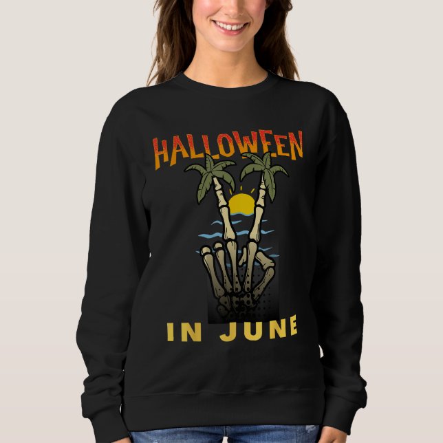 Sudadera Halloween in June  Summer Vacation Beach Family Tr (Anverso)