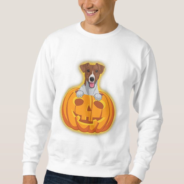 Sudadera halloween jack russell - halloween jack russell te (Anverso)