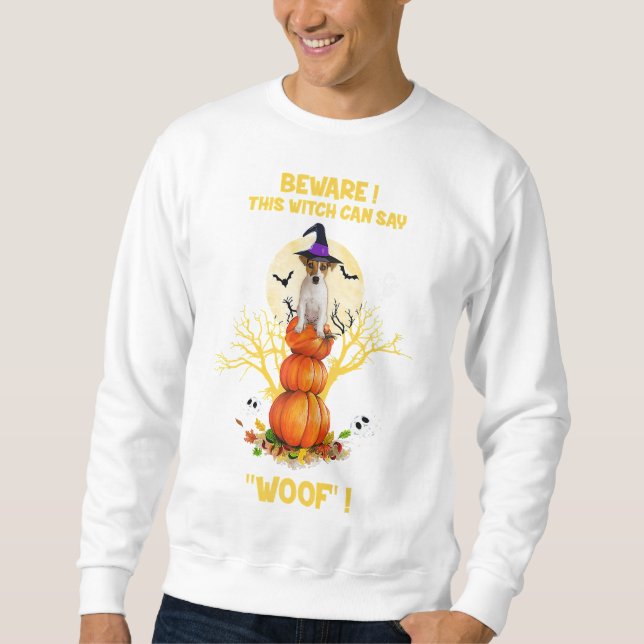 Sudadera Halloween Jack Russell Terrier Gift Cute Funny Hal (Anverso)
