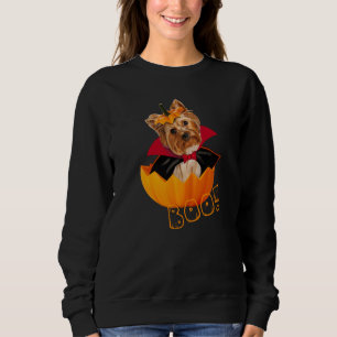 Sudadera Halloween lindo Yorkshire terrimpkin Dracula T