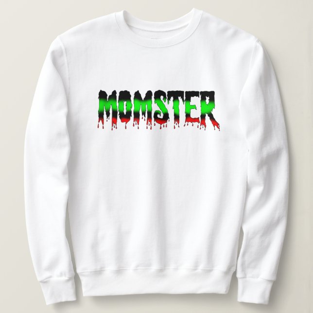 Sudadera Halloween, Momster de goteo de sangre espumoso (Anverso del diseño)