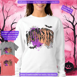 Sudadera Halloween Momster Spider and Bats