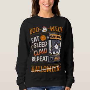 Sudadera Halloween Naranja lúdico fantasma con música en ar