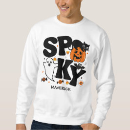 Sudadera Halloween Naranja y negro fantasmagórico