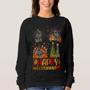 Sudadera Halloween Navidad  Perro Blue Heeler Hallothanksma