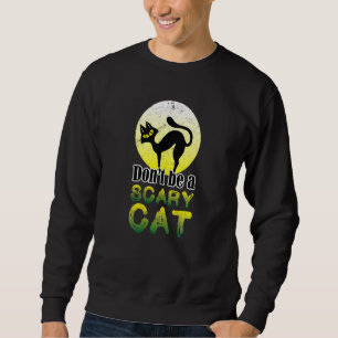 Sudadera Halloween negro gato gatito de la luna llena