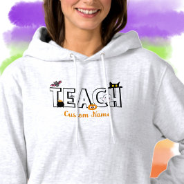 Sudadera Halloween Objetos TEACH Personalizable Hoodie