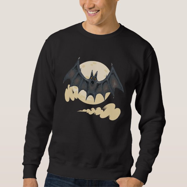 Sudadera Halloween party  boo moon ghost bloody bat teeth v (Anverso)