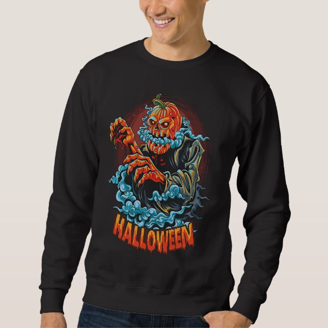 Sudadera Halloween  Party Happy Pumpkin Graphic Plus Size (Anverso)