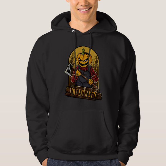Sudadera Halloween  Party Happy Pumpkin Graphic Plus Size   (Anverso)