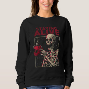 Sudadera Halloween permaneciendo al aire libre Skeleton Beb