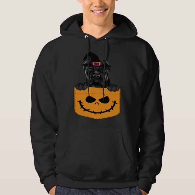 Sudadera Halloween Pocket Cane Corso Scary Jack O Lantern (Anverso)
