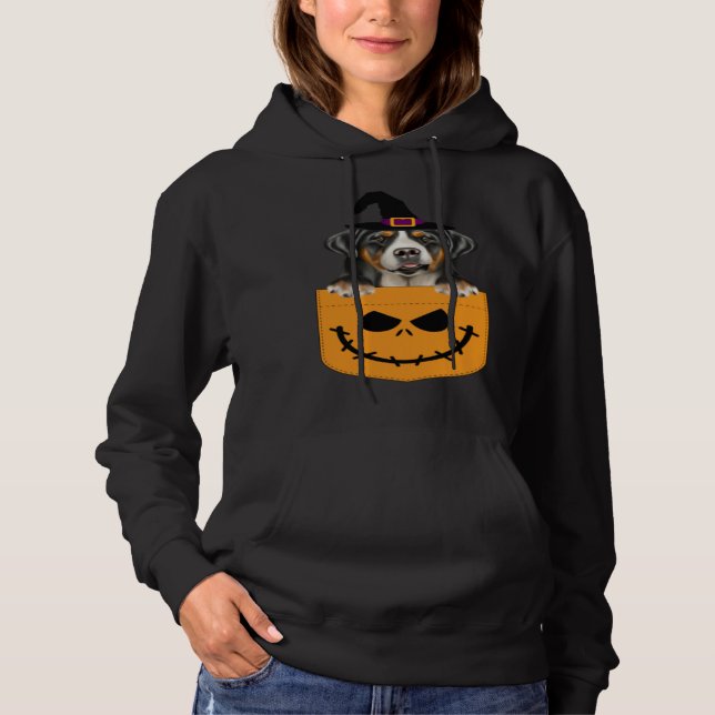 Sudadera Halloween Pocket Greater Swiss Mountain Dog Jack O (Anverso)