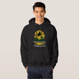 Sudadera Halloween Precaución Bruja Cruzando Broomstick Vol