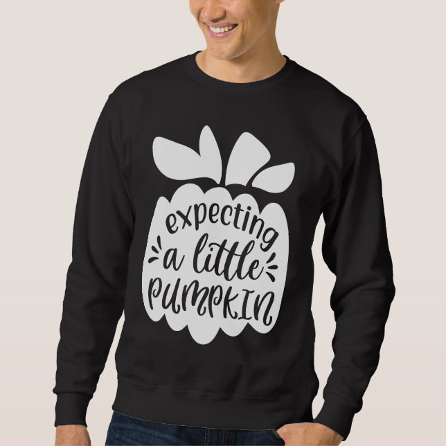 Sudadera Halloween Pregnancy Funny   Expecting A Little Pum (Anverso)