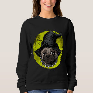Sudadera Halloween Pug Dog Amantes Calabaza Grunge Jack O L