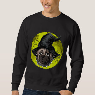 Sudadera Halloween Pug Dog Amantes Calabaza Grunge Jack O L