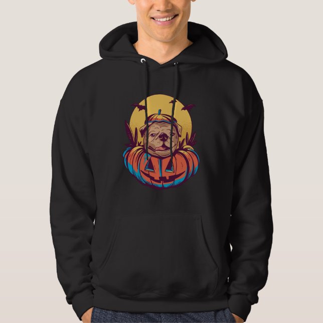 Sudadera HALLOWEEN PUG Perfecto regalo para usted y sus ami (Anverso)