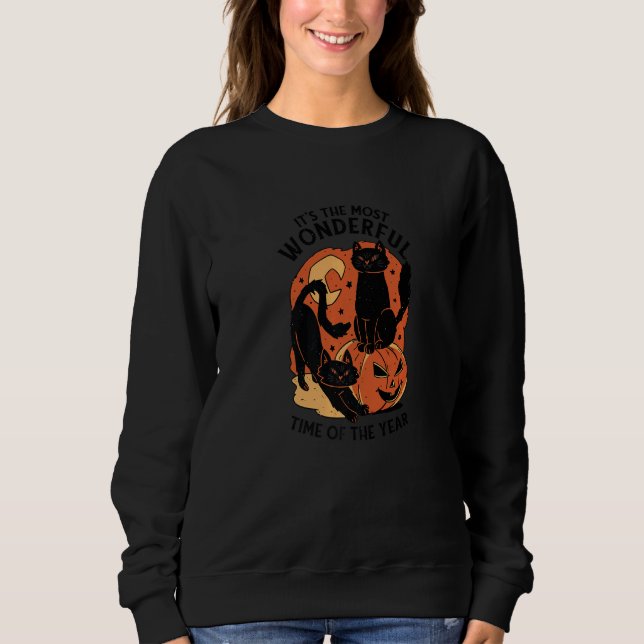 Sudadera Halloween Pumpkin Cats scary Fun (Anverso)