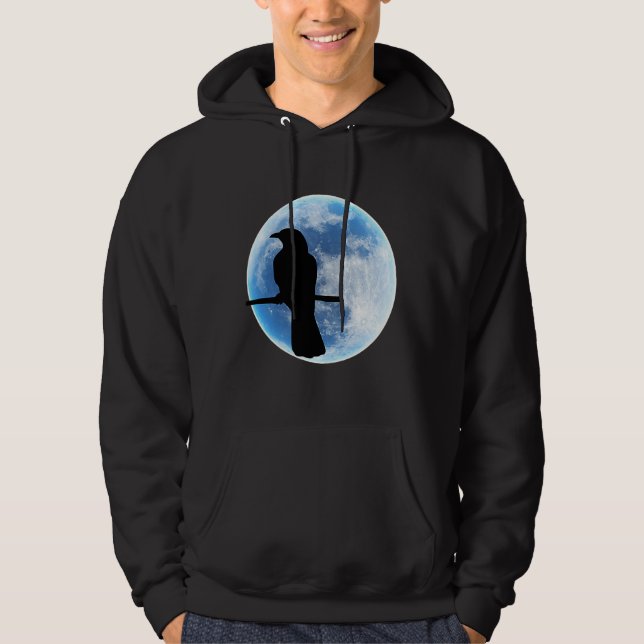 Sudadera Halloween Raven  Crows on a branch by the full moo (Anverso)