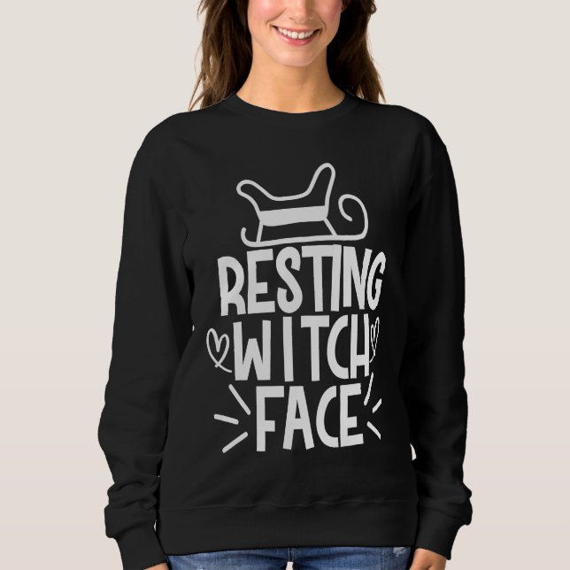 Sudadera Halloween  Resting Witch Face (Anverso)