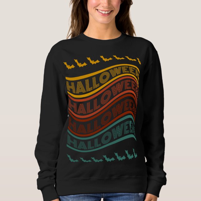 Sudadera Halloween retro feliz (Anverso)