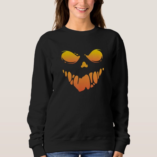 Sudadera Halloween Scary Spooky Jack O Lantern Pumpkin (Anverso)